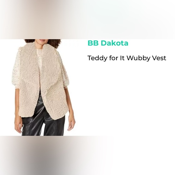 BB Dakota by Steve Madden Cream Faux Fur Vest EUC Bohemian Coastal Soft Floof - Picture 7 of 11